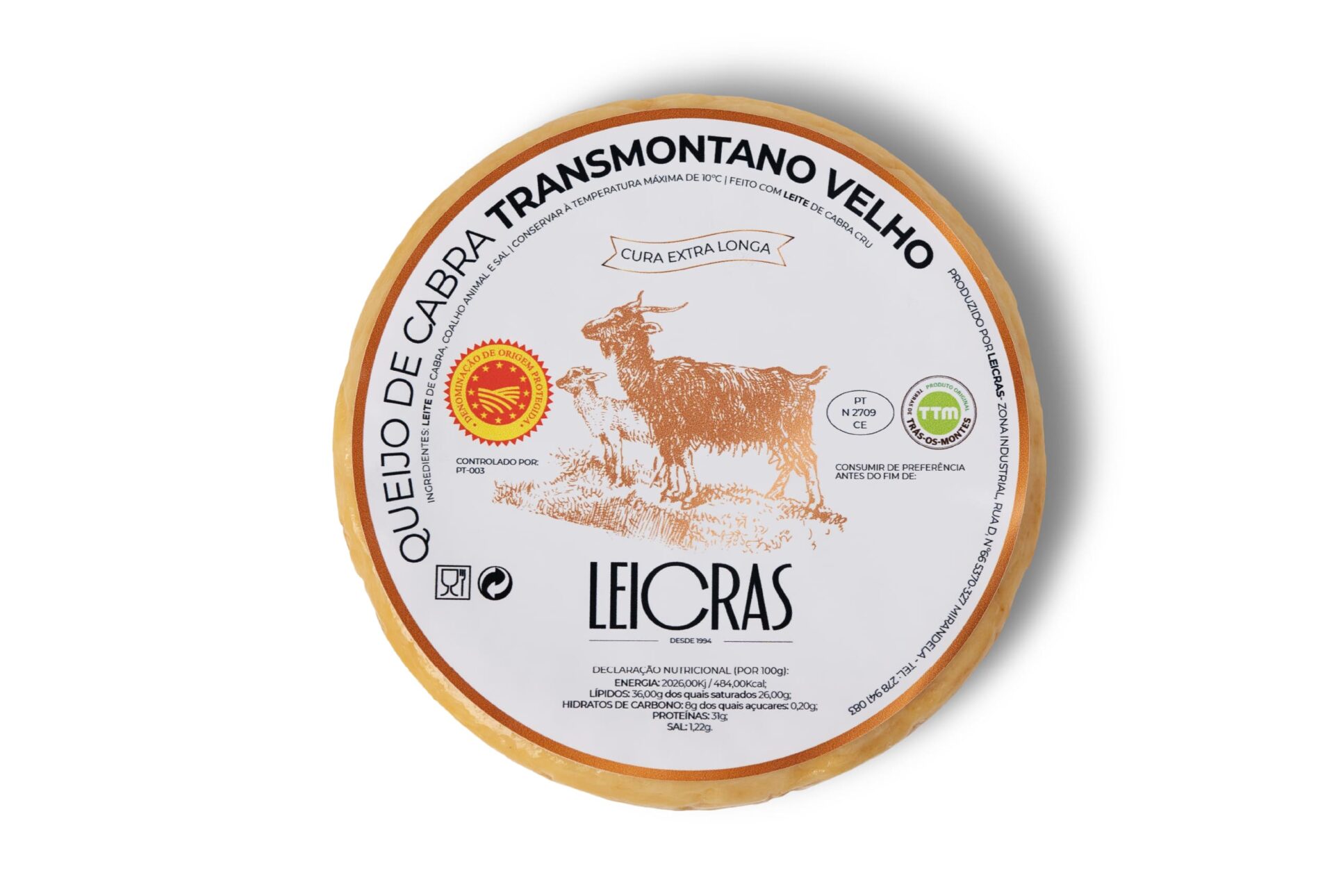 Queijo de Cabra Transmontano Cura Extra Longa – DOP