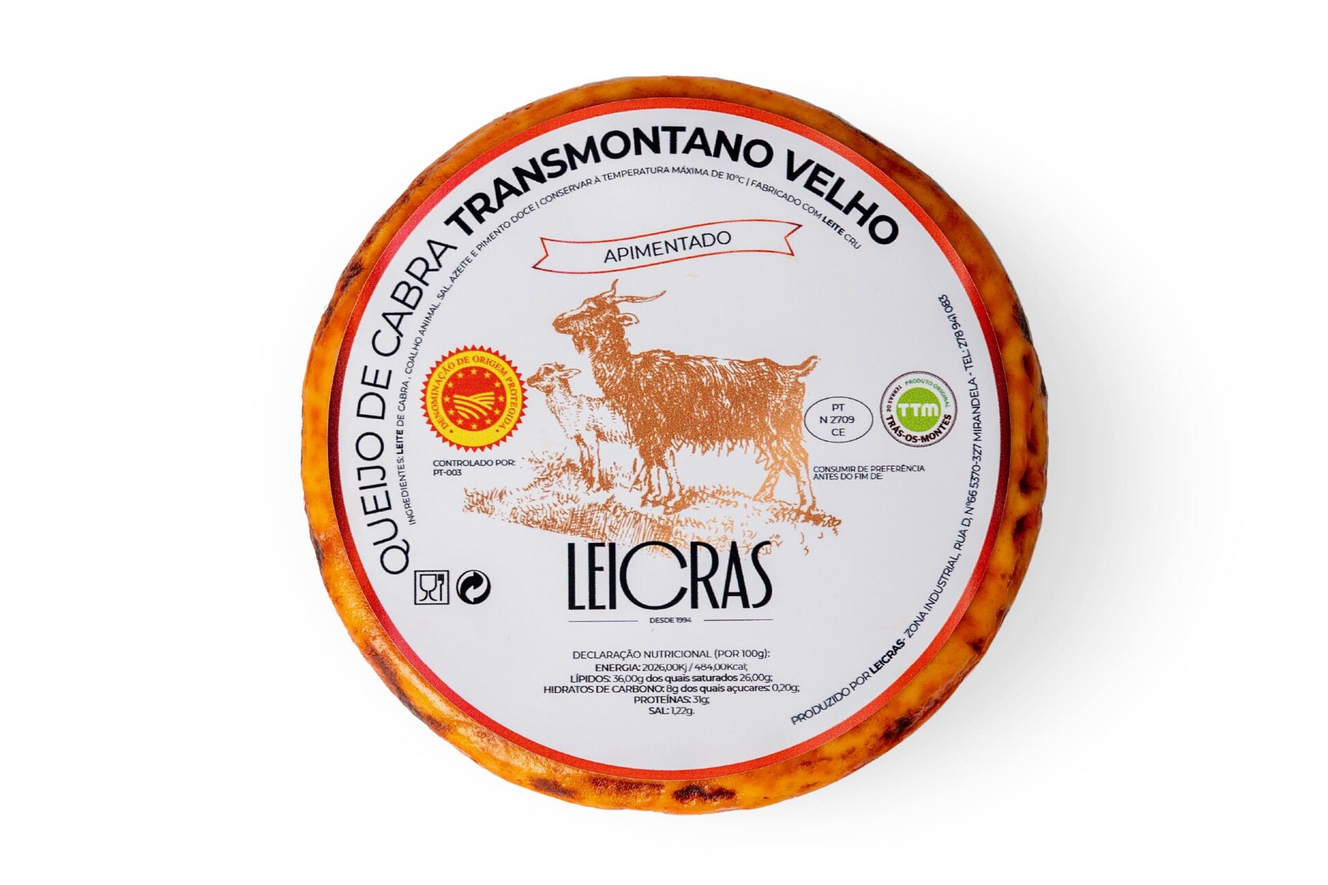 Queijo de Cabra Transmontano Velho Apimentado – DOP