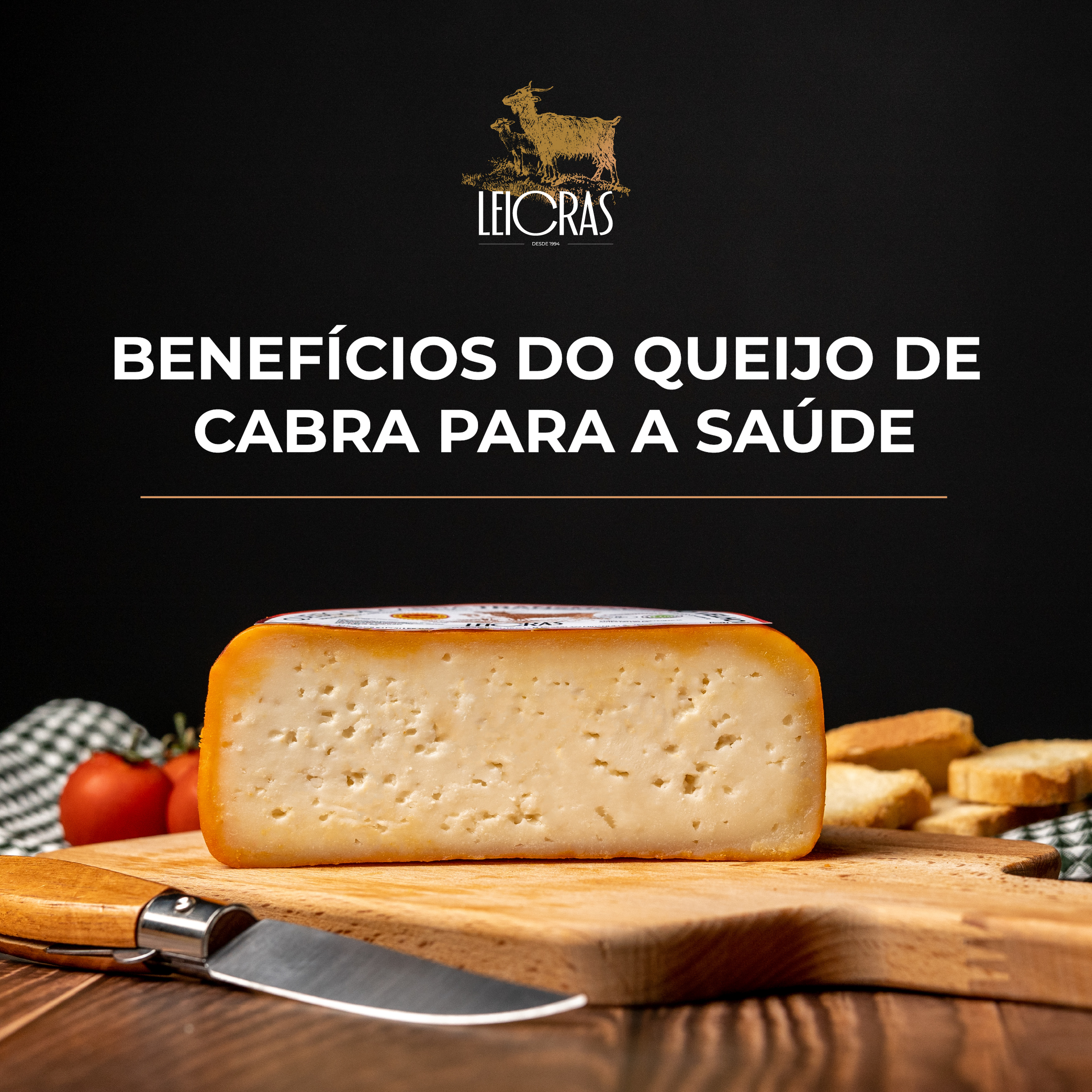 Benefícios do queijo de cabra para a saúde