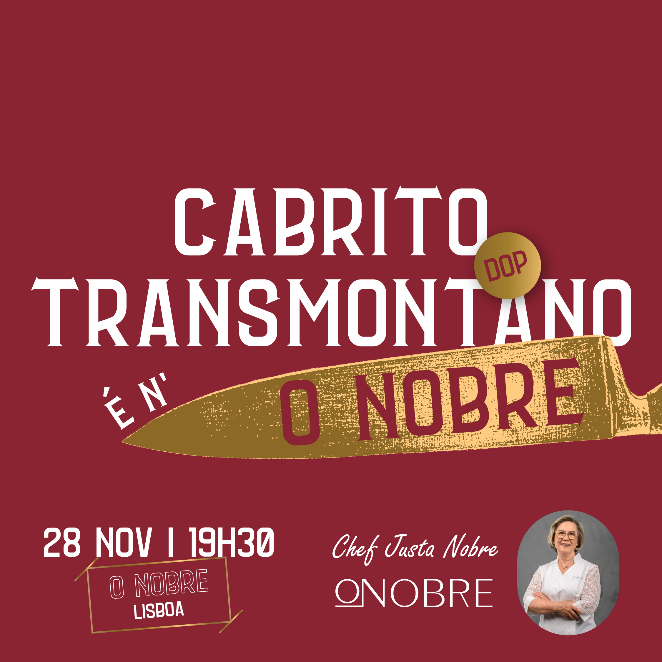 Cabrito Transmontano DOP é n’O Nobre