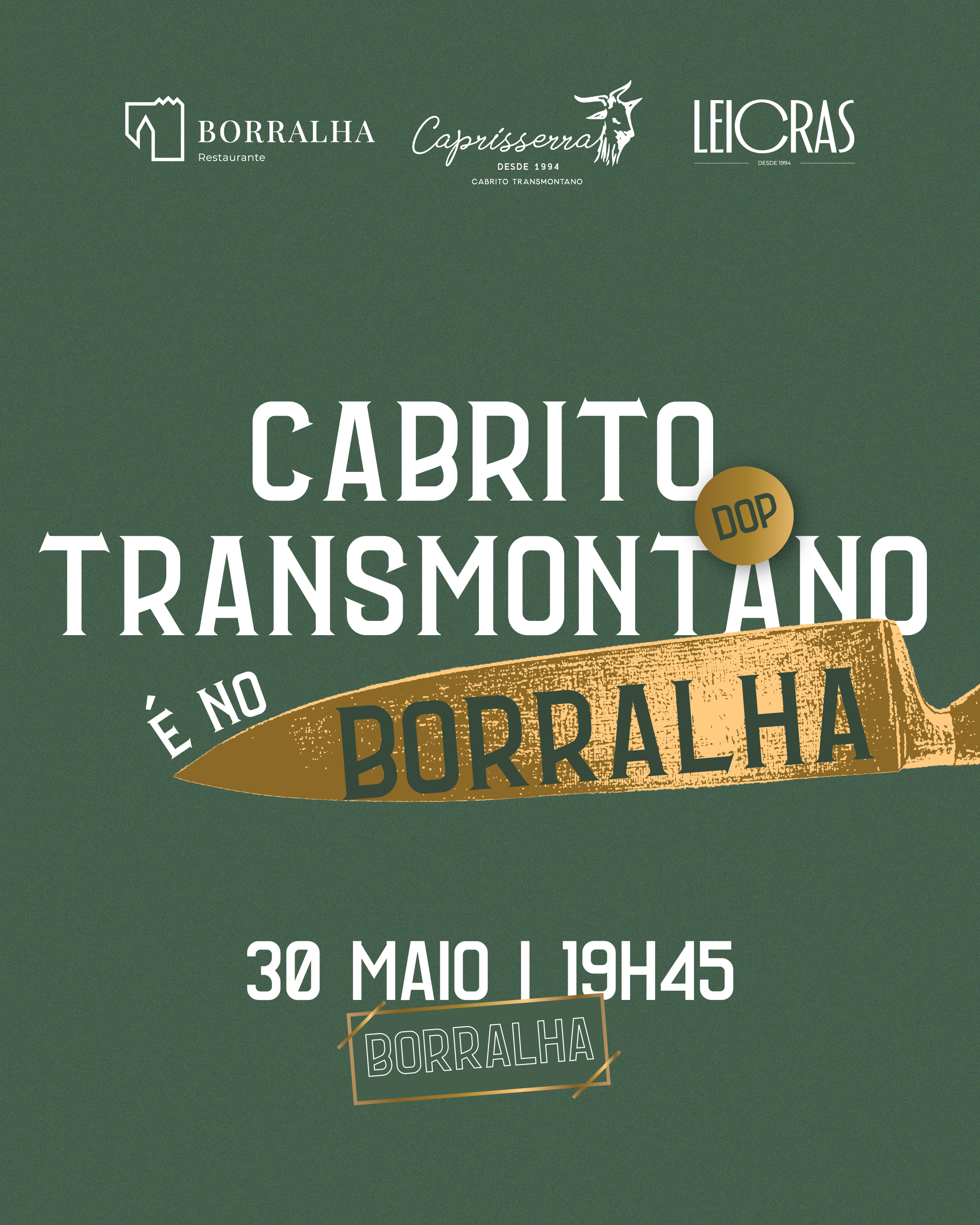 Cabrito Transmontano DOP é no Borralha